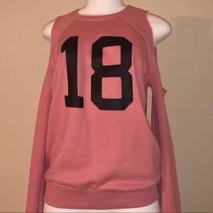 abercrombie open shoulders sweatshirt